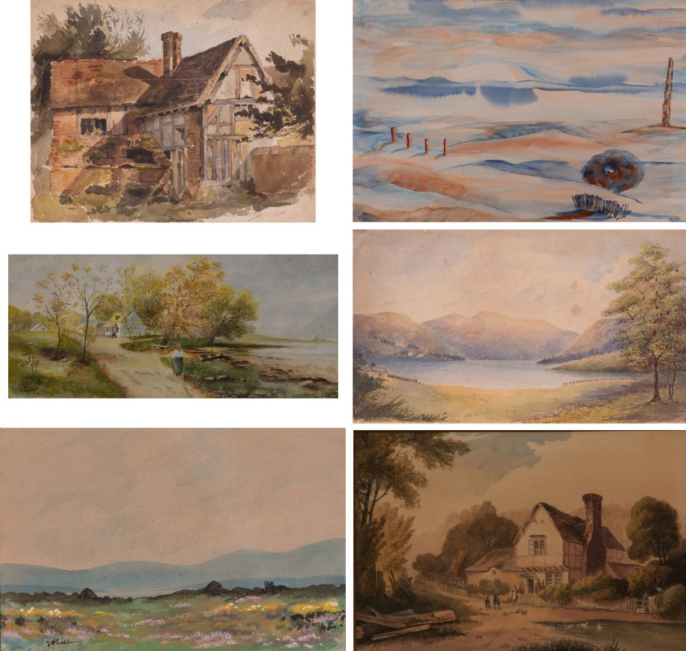 Collection of 6 Watercolours, 19th & 20th Century at Dolan's Art Auction House